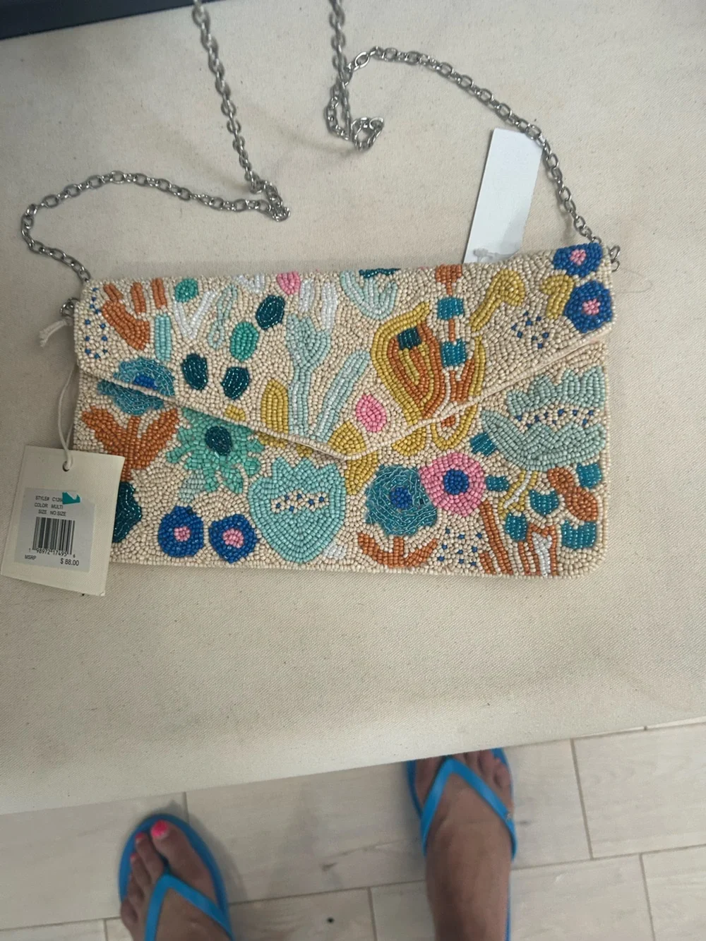 NWT SOL and MER beaded clutch.